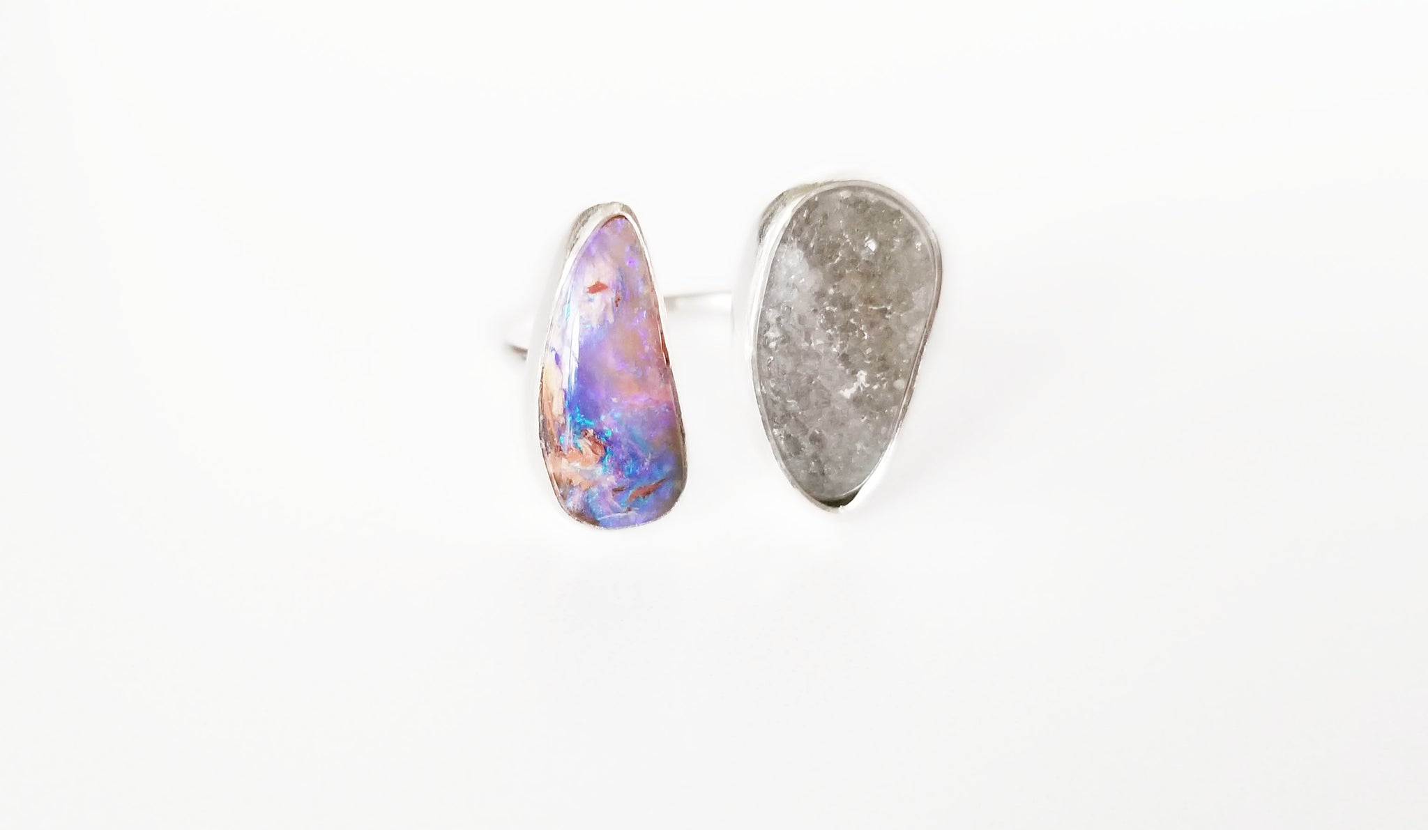 Raw Opal and Pyrite Cluster Stud Earrings by Raw Opal - Philadelphia Museum  Of Art